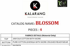 Blossom By Kalarang Jam Silk Cotton Suits 1