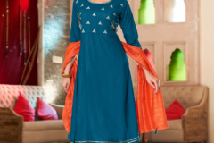 Blue Hills Butterfly Anarkali Cut Kurti With Bottom & Dupatta Collection Design 1001 to 1007 Series (2)