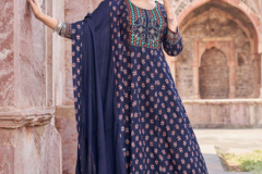 Blue Hills Glamour Vol 30 Rayon Print Anarkali Kurti With Dupatta Collection Design 1001 to 1008 Series (3)