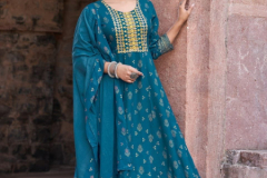 Blue Hills Glamour Vol 30 Rayon Print Anarkali Kurti With Dupatta Collection Design 1001 to 1008 Series (5)