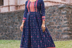 Blue Hills Paris Rayon Long Gown Kurti Style Collection Design 1001 to 1006 Series (6)