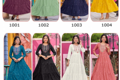 Blue Hills Rasberry Long Gown Style Kurti Collection Design 1001 to 1008 Series (2)