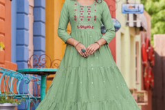 Blue Hills Rasberry Long Gown Style Kurti Collection Design 1001 to 1008 Series (4)