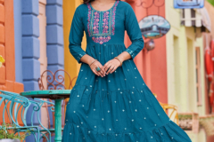 Blue Hills Rasberry Long Gown Style Kurti Collection Design 1001 to 1008 Series (8)