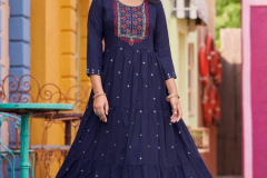 Blue Hills Rasberry Long Gown Style Kurti Collection Design 1001 to 1008 Series (9)