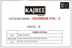 Chambor Vol 3 By Kajree Fashion Rayon Kurtis 8