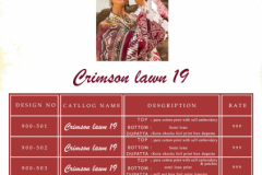 Deepsy Crimson Lawn 19 Suit 900501 to 900506 Series 10