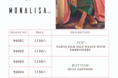 Deepsy Suits Monalisa Vol 4 Nahya Silk With Banaras Wave Jacquard Dupatta 15