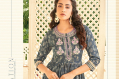 Diya Trends Poosh Vol 1 Desginer Gown Style Kurti Collection Design 1001 to 1008 Series (12)