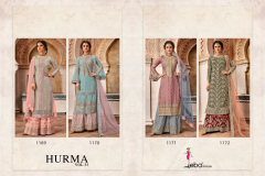 Eba Lifestyle Hurma Vol 33 Foux Georgette Design 1169 to 1172