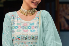 Eba Lifestyle Mehar -3 Georgette With Embridery Nyra Cut Suits Collection Design 1535 to 1538 Series (1)