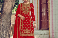 Eba Lifestyle Rose Gold Plazzo Georgette Suit 1219-1221 Series 1