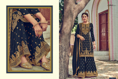 Eba Lifestyle Rose Gold Plazzo Georgette Suit 1219-1221 Series 2
