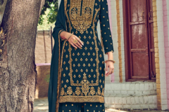 Eba Lifestyle Rose Gold Plazzo Georgette Suit 1219-1221 Series 3
