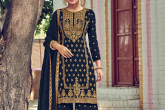 Eba Lifestyle Rose Gold Plazzo Georgette Suit 1219-1221 Series 4