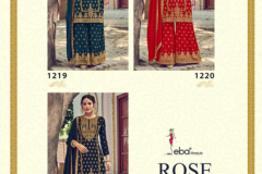 Eba Lifestyle Rose Gold Plazzo Georgette Suit 1219-1221 Series 5
