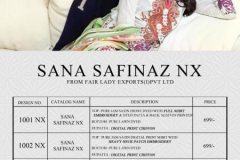 Fair Lady Export Sana Safinaz Nx Design 1001 to 1003 7