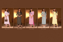 Fashion Galleria Juliette Vol 1 Cotton With Weaving Straight Kurti Design 1123 to 1127 Series (12)