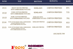 Fepic By Rosemeen 2111 Series Mariya B Lawn Vol 02 Heavy Reyon Print Design 2111 to 2115