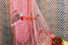 Fepic C-1029 Series Rosemeen Net Heavy Embroidery Pakisthani Suits Design 01 to 03 6