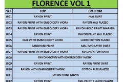 Florence Vol 1 Diya Trendz 1001 to 1012 Series 15