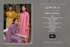 Four Buttons Lemon 6 Chanderi Silk Kurti With Bottom & Dupatta Collection Design FB-3021 to FB-3026 Series (21)