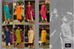 Four Buttons Rozana Vol 02 Heavy Cotton Kurti With Bottom Design 1561 to 1568 12