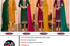 Four Dots Aashvi Muslin Silk Salwar Suits Collection Design 01281 to 01284 Series (5)