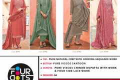 Four Dots Latika Pure Crepe Salwar Suit Design 0741 to 0744 Series (10)