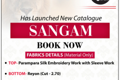 Four Dots Sangam Silk Embroidery Reyon Design 101 to 104 9