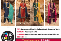 Fourdost Baani Parampara Silk With Embroidery Sequence Design 91 to 94