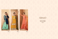 Gramo Navabi Vol 2 Georgette Sharara Salwar Suit Design 411 to 413 Series (4)