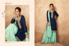 Gramo Navabi Vol 2 Georgette Sharara Salwar Suit Design 411 to 413 Series (7)