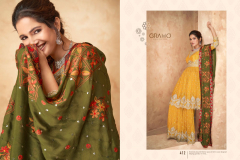 Gramo Navabi Vol 2 Gerogette Top With Palazzo & Dupatta Design 411 to 413 Series (6)