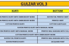 Gulzar Vol 3 Kajal Style 3001 to 3008 Series 12