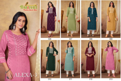 Hariyaali Alexa Vol 3 Viscose Silk Straight Kurti Collection Design 306 to 313 Series (7)