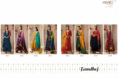 Heer By Kimora Bandhej Collection Pure Modal Silk Zari Butti Design 8421 to 8428