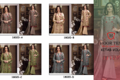 Hoor Text Kitab Vol 04 Faux Georgette Pakisthani Suits Design 01 to 04