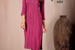 Indira Apparel In Line Cotton Slub Kurti With Bottom Design 4601 to 4606 Series (4)