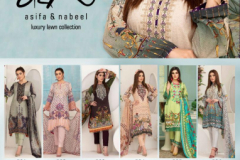 Jaffrani Textile Asifa & Nabeel Luxury Lawn Collection Design 501 to 510