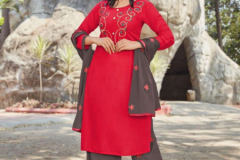 JLF Gulzar 3 Rayon Kurti With Palazzo & Dupatta Design 1001 to 1008 Series (11)