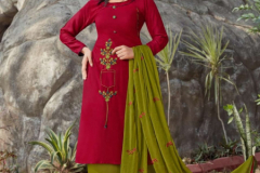 JLF Gulzar 3 Rayon Kurti With Palazzo & Dupatta Design 1001 to 1008 Series (6)