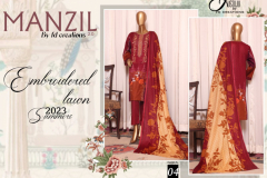 Justuju By FD Creation Manzil Embroidered Lawn 2023 Summer Suits Collection Design 01 to 05 Series (4)