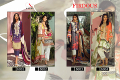 Kaara Suits Firdous Vol 06 Winter Collection Pakisthani Design 6001 to 6004