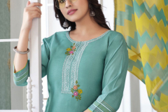 Kadlee Shanaya Vol 06 Rayon Weaving Kurti With Bottom & Dupatta Collection Design 5031 to 5036 Series (2)