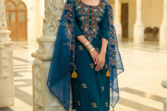 Kailee Fashion Kantha Pure Viscose Rayon Kurti Bottom & Dupatta Collection Design 40061 to 40068 Series (6)