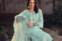 Kailee Fashion Saad Pure Linen Cotton Kurti With Pant & Dupatta Collection Design 40801 to 40806 Series (11)