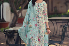 Kailee Fashion Saad Pure Linen Cotton Kurti With Pant & Dupatta Collection Design 40801 to 40806 Series (3)