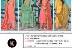 Kalarang Creation Veda Muslin Salwar Suits Collection Design 3711 to 3714 Series (5)