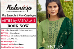 Kalaroop Arties By Patiala Vol 05 Heavy Reyon Design12151 to 12158 2